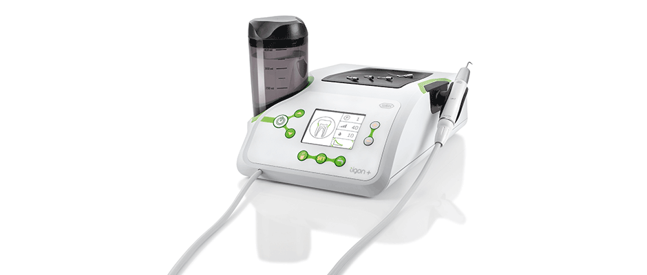 Tigon+ PA-123 -Tigon+-Includes: Tigon+ Unit, Handpiece with 5 Ring LED, Universal Tip Set (1 x 1U, 3U & 1P), Endo/Implant Tip Set (1 x 1I & 1E), tip changer, S-N1 Wireless Foot Control & Heated Water Tank---