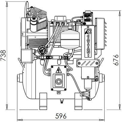AC200 Cattani Oil Free Compressor