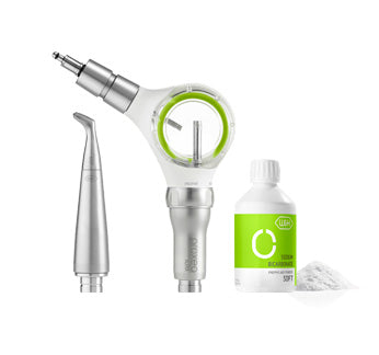 Proxeo Aura PF-60 - prophy set-Proxeo Aura-Proxeo Aura Air Polishing Handpiece, 120o Spray Head, 1 x 250g Soft Prophy Powder & Accessories--W&H RotoQuick-